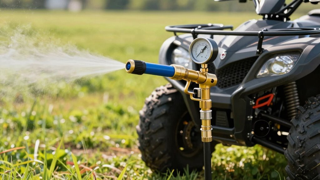 adjust nozzle and pressure