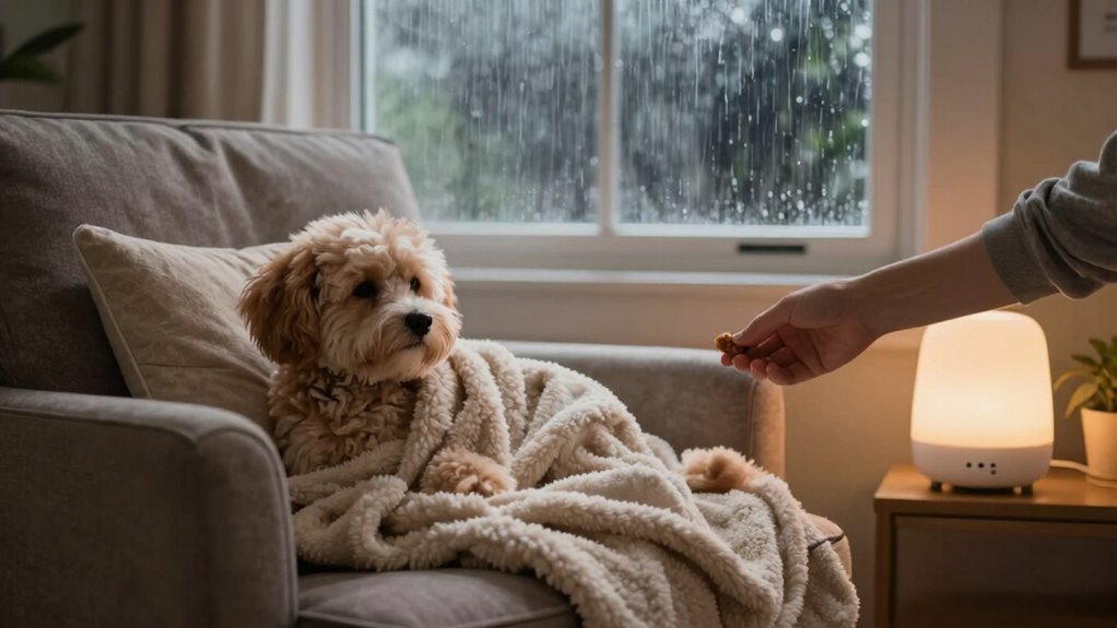 consistent routines reduce storm anxiety