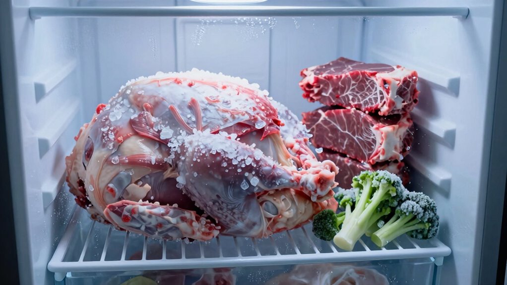 freezer warms meat spoils