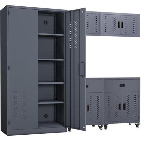 heavy duty lockable garage cabinets