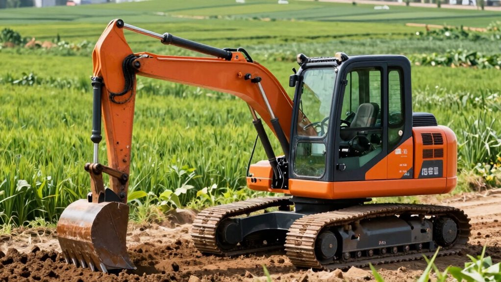 key farm excavator features