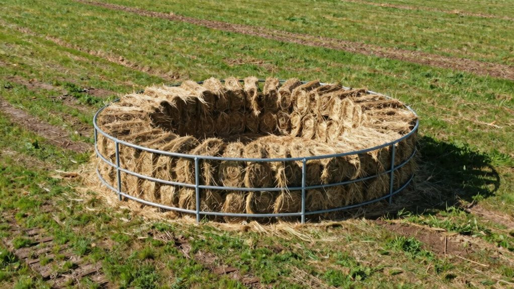 optimal bale feeder placement