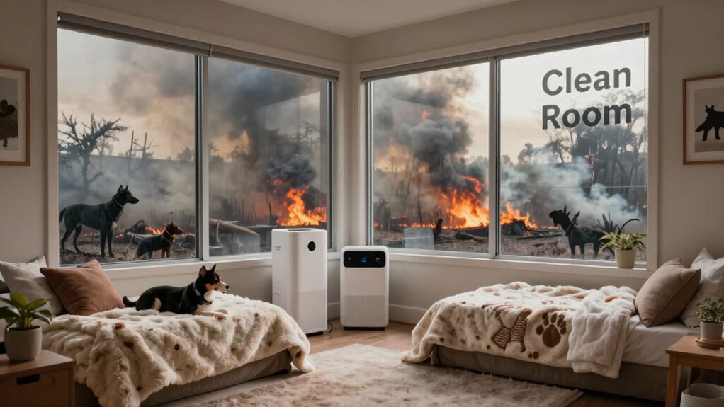 protect pets from wildfire smoke