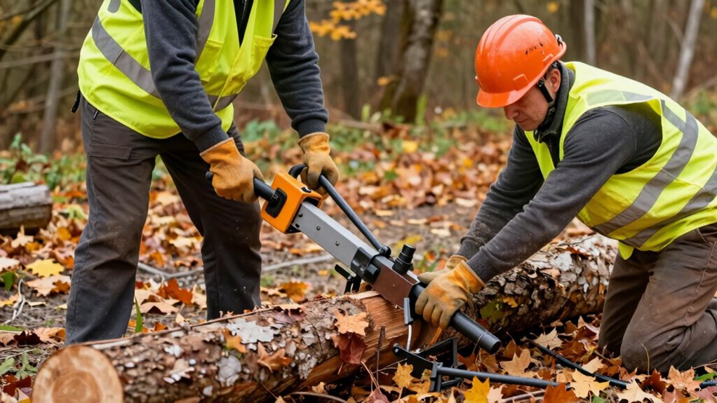 safe log splitting practices