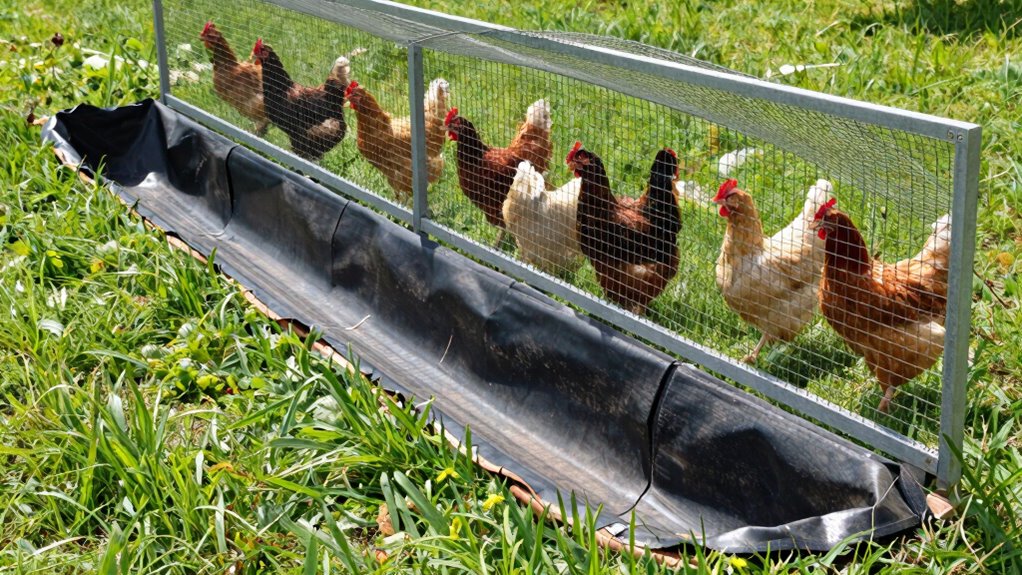 secure chicken run underground barrier