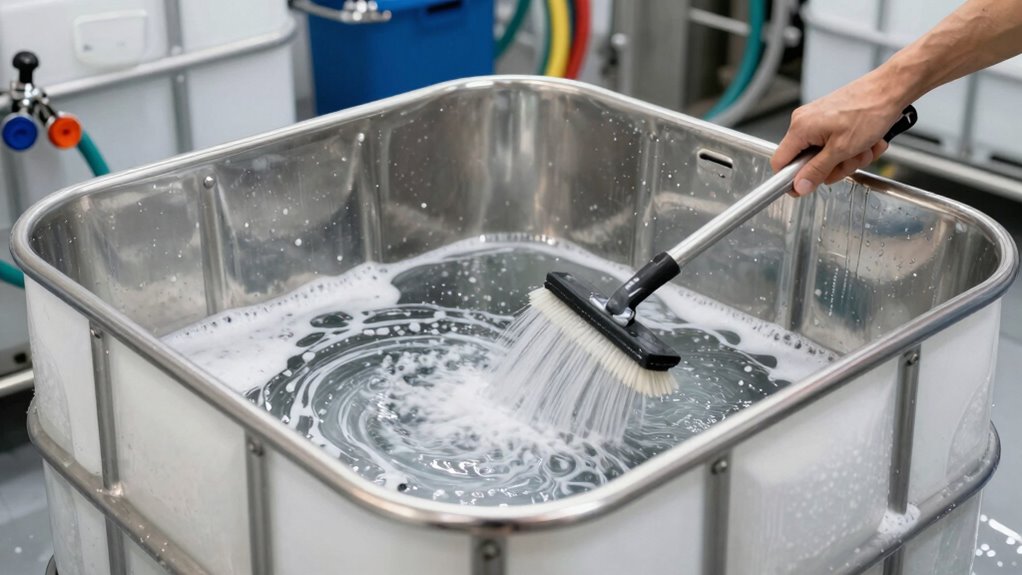 thorough ibc tote cleaning