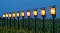 top solar fence warning lights