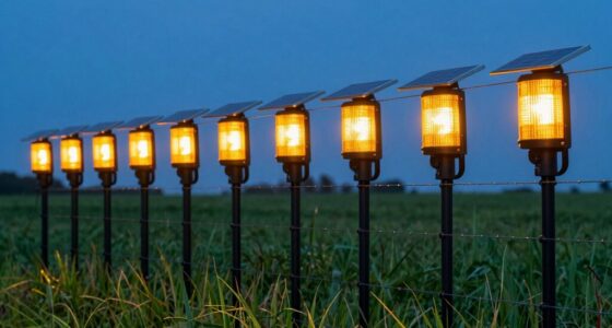 top solar fence warning lights