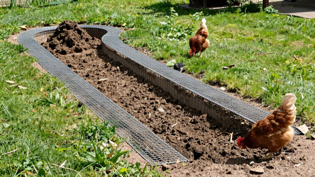 underground barrier prevents predator digging