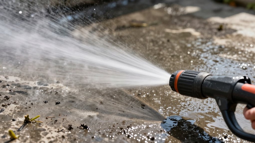 use hot water for tough grime