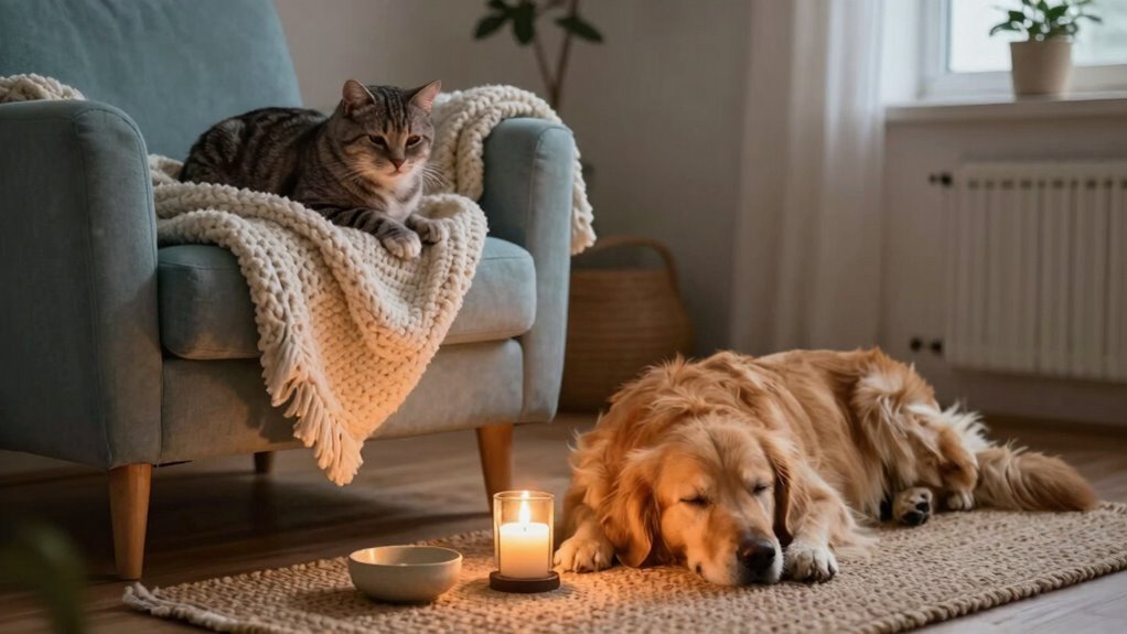 calm environment for pets