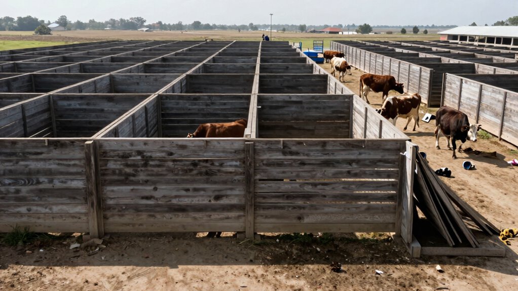 corral layout influences handling experience