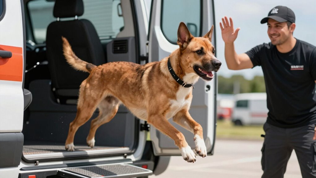 emergency dog loading training