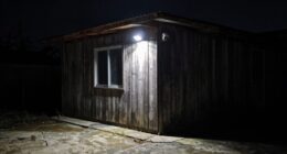 lighting enhances outbuilding security