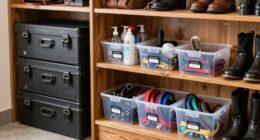 organized pet gear storage