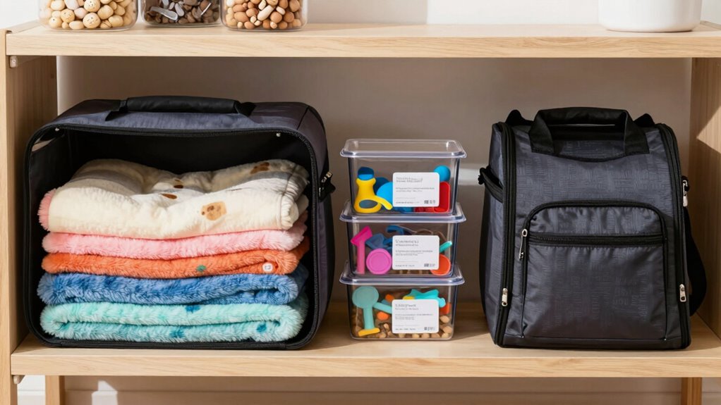 organized pet supply system