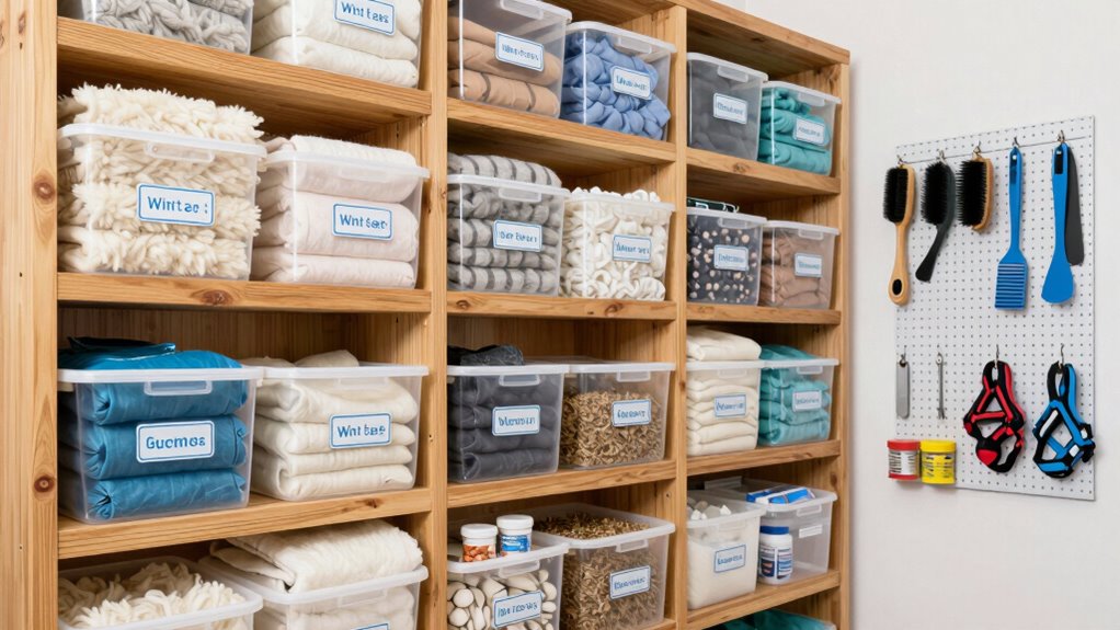 organized winter supply storage