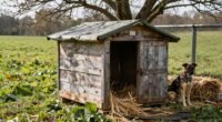 outdoor farm dog shelter
