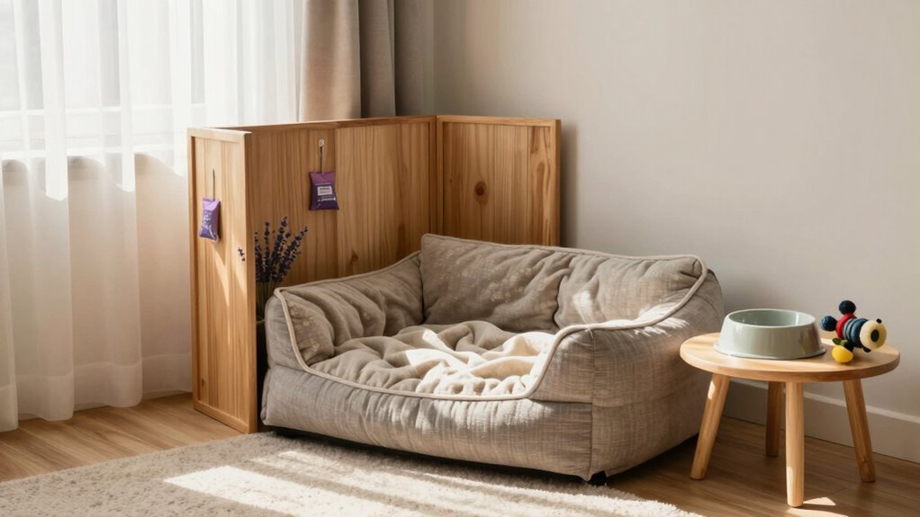 pet calming retreat setup