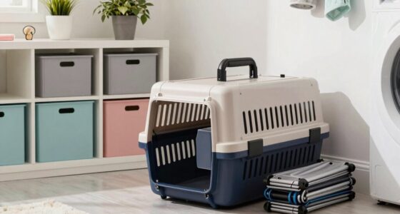 prepared pet carrier storage
