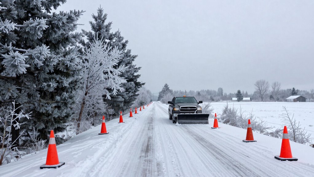 preparing farm roads winter