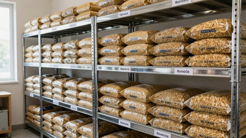 proper feed room shelving