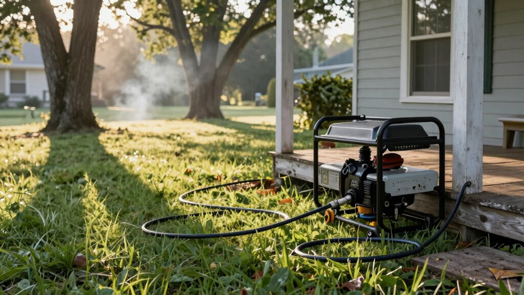 safe outdoor generator placement