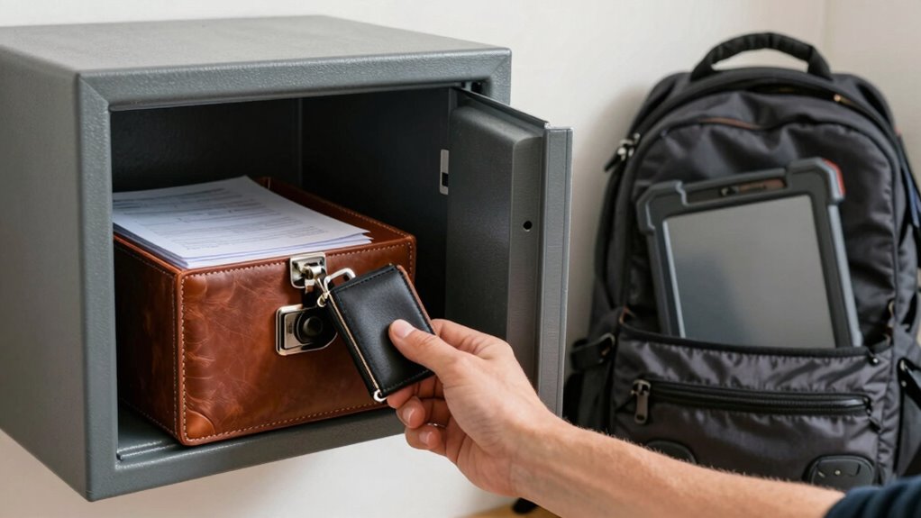 secure valuables during emergencies