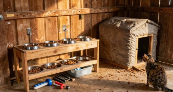 storm ready barn cat feeding