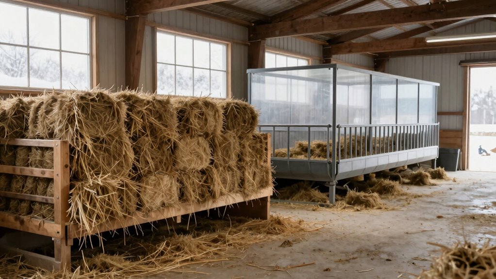 winter hay waste reduction