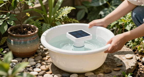 DIY A Water Bowl Planter With A Cheap Solar Fountain And Bring Cooling Sound And Color To Your Summer Garden