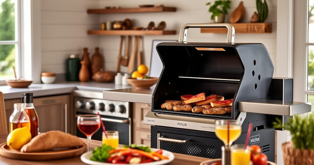 Master Summer BBQs with Ninja OG951 Woodfire Pro Connect Grill